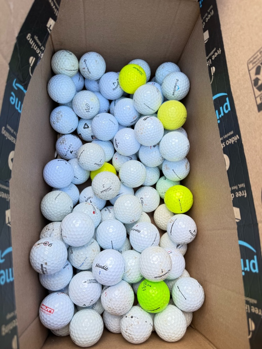 Practice Golf Balls - White and Yellow